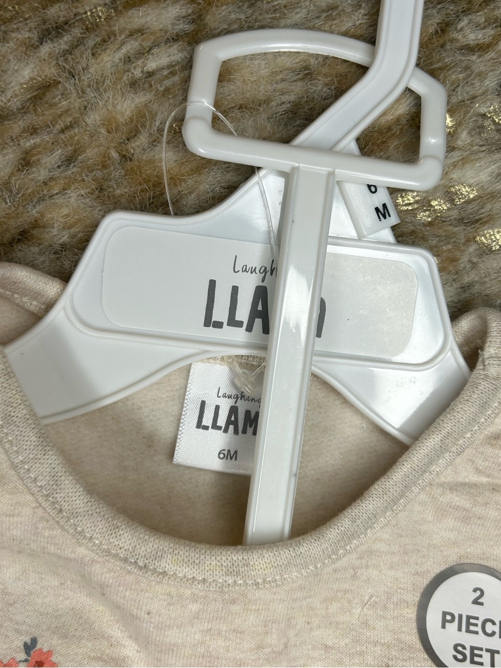 5 for $25🔥LLAMA‎ "Loved Always" Matching Outfit Baby Size 6M - Picture 4 of 5